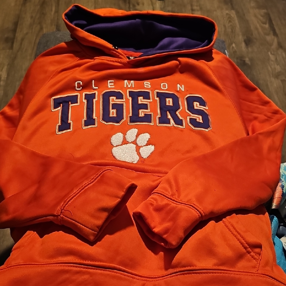 Clemson Tigers Sweatshirt Colosseum Purple Orange Men Apparel Medium College